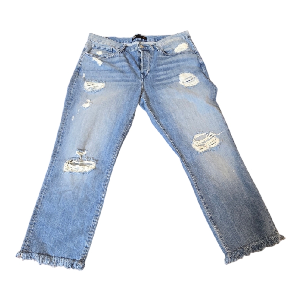3X1 Distressed/ RawHemmed Cropped Jeans Sz 31